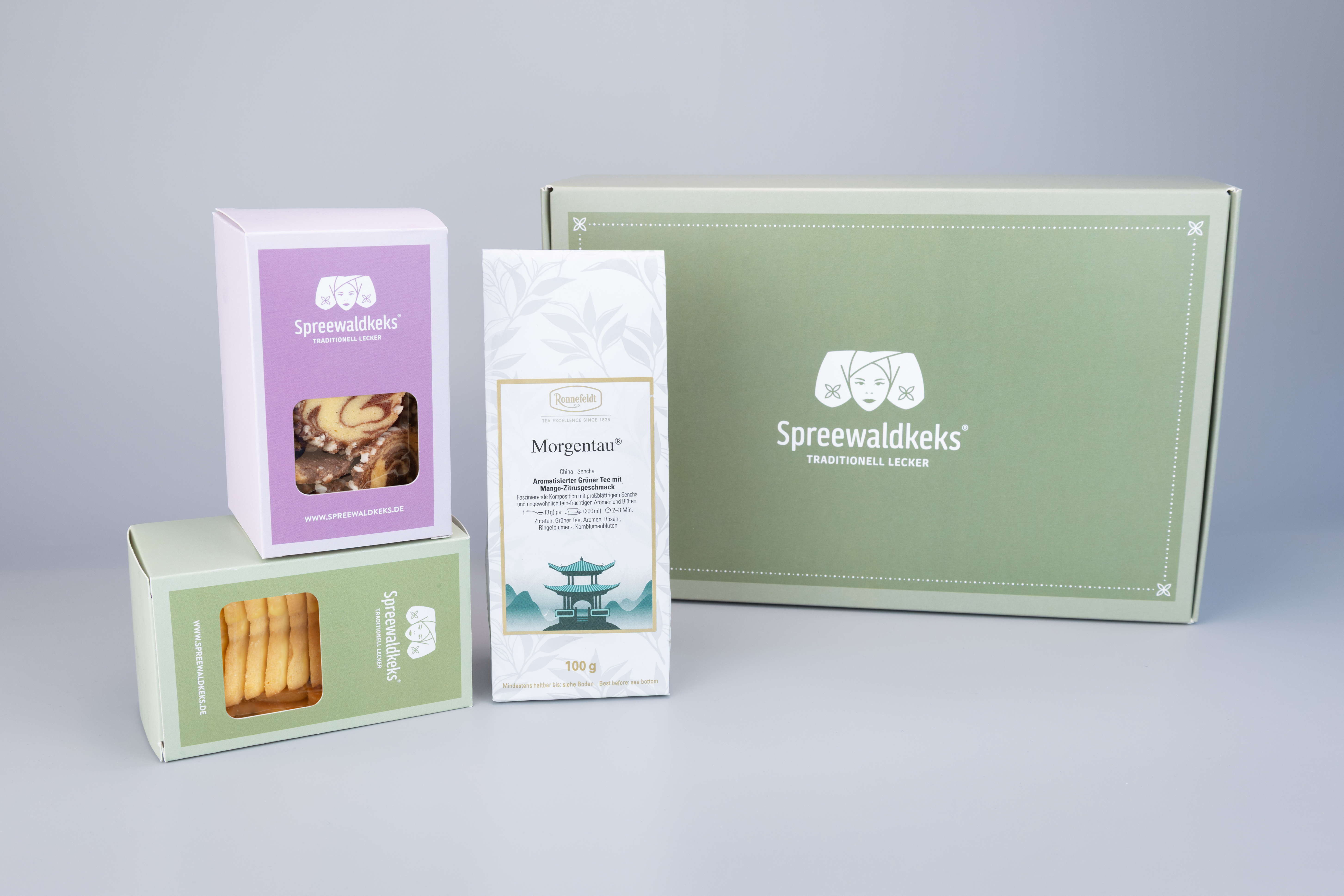 Geschenkbox Keks & Morgentau: Kekse mit Ronnefeldt Tee